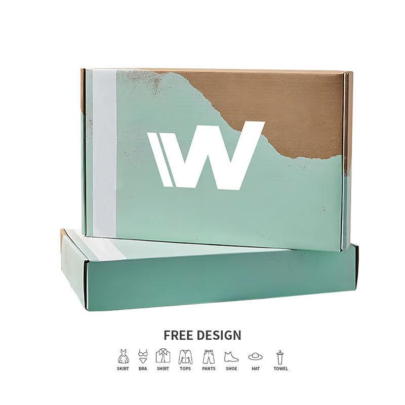 Cutii de ambalare pentru îmbrăcăminte ondulată Teal