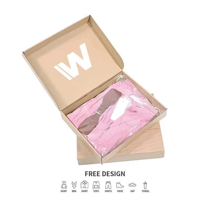 Cutii de ambalare haine ondulate simple maro