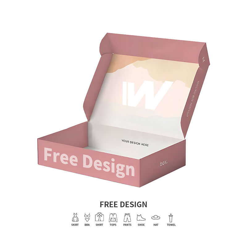 Cutii de ambalare pentru îmbrăcăminte ondulat roz moale