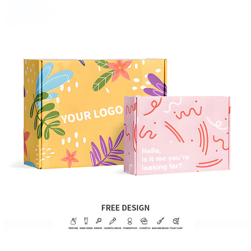 Cutii pentru ambalaje cosmetice ondulate colorate