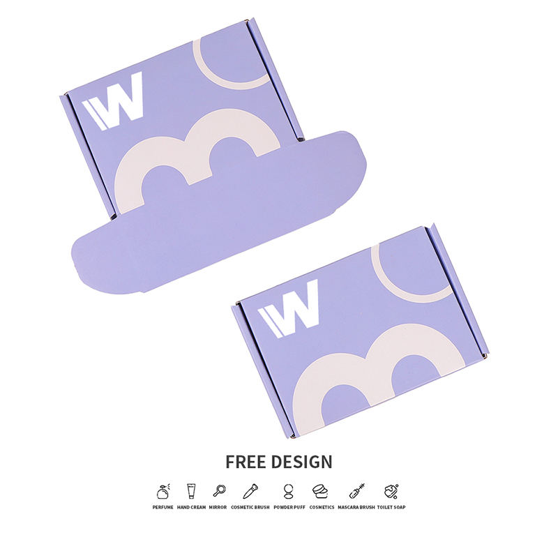 Cutii pentru ambalaje cosmetice ondulate violet lavandă