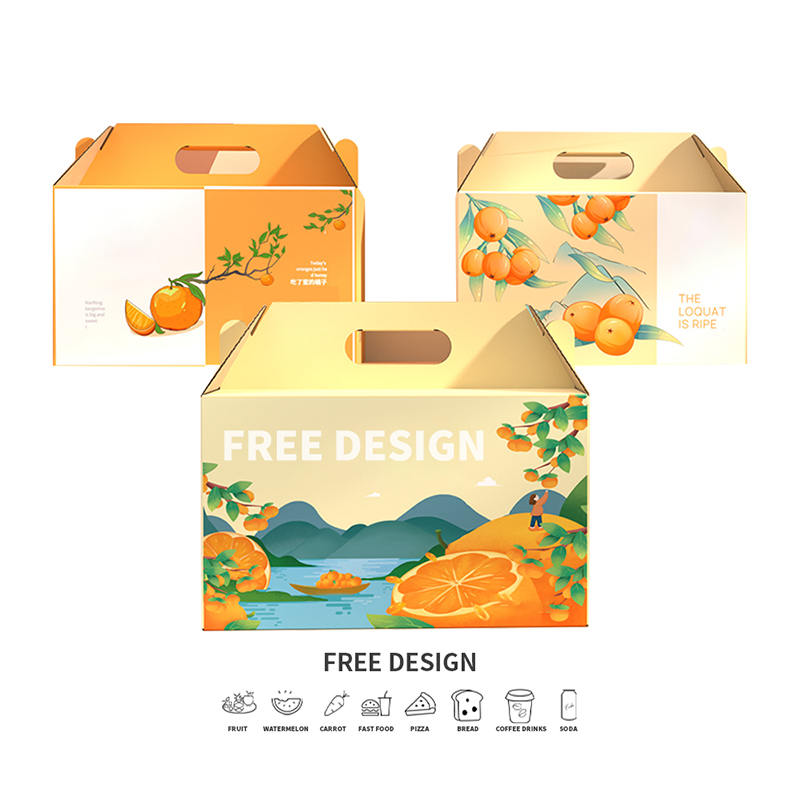 Cutii de ambalaj ondulat portocaliu